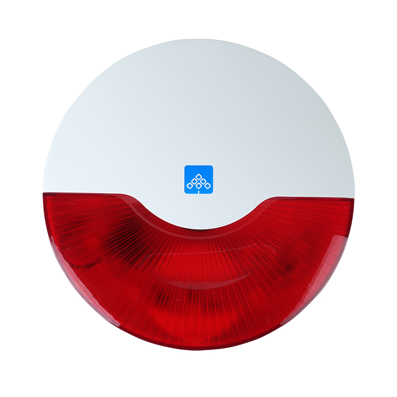 Home Security Siren - MD-318 110dB ไซเรนแบบมีสายเสียงดังพร้อมไฟแฟลช, แตรเตือนภัยในร่มและกลางแจ้งพร้อมไฟแฟลชสีแดง, สัญญาณเตือนภัยกันขโมย