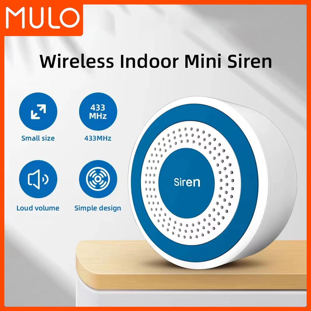 Home Security Deals - MULO Mini Alarm ไซเรนไร้สาย 433MHz Sound