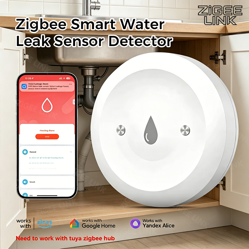 Home Security Monitoring - เซ็นเซอร์ตรวจจับน้ำรั่วอัจฉริยะ Zigbee3.0 แอป Smart Life ตรวจสอบระยะไกล