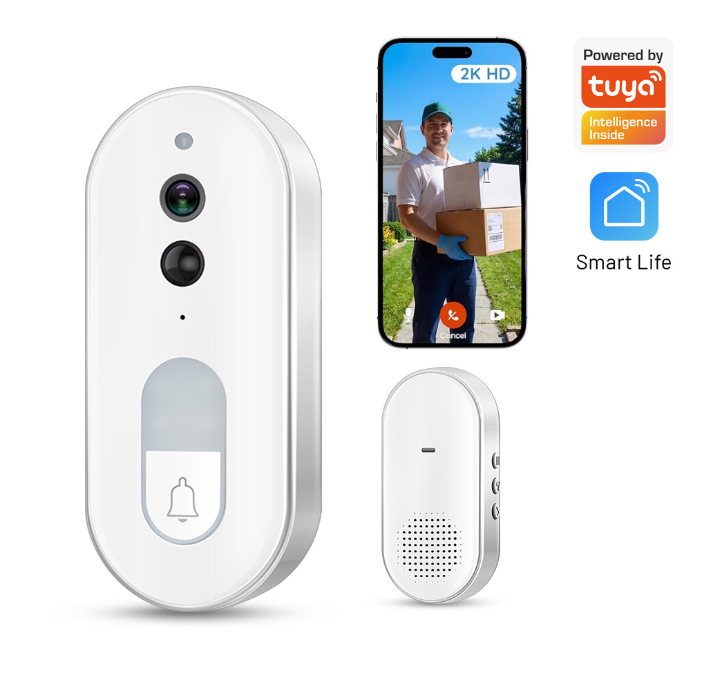 Home Security Tech - ทูย่าสมาร์ทวิดีโอกริ่งประตูไร้สาย 1080P HD กล้องกลางแจ้งอินเตอร์เน็ตไร้สายพูดคุยสองทาง IR Night