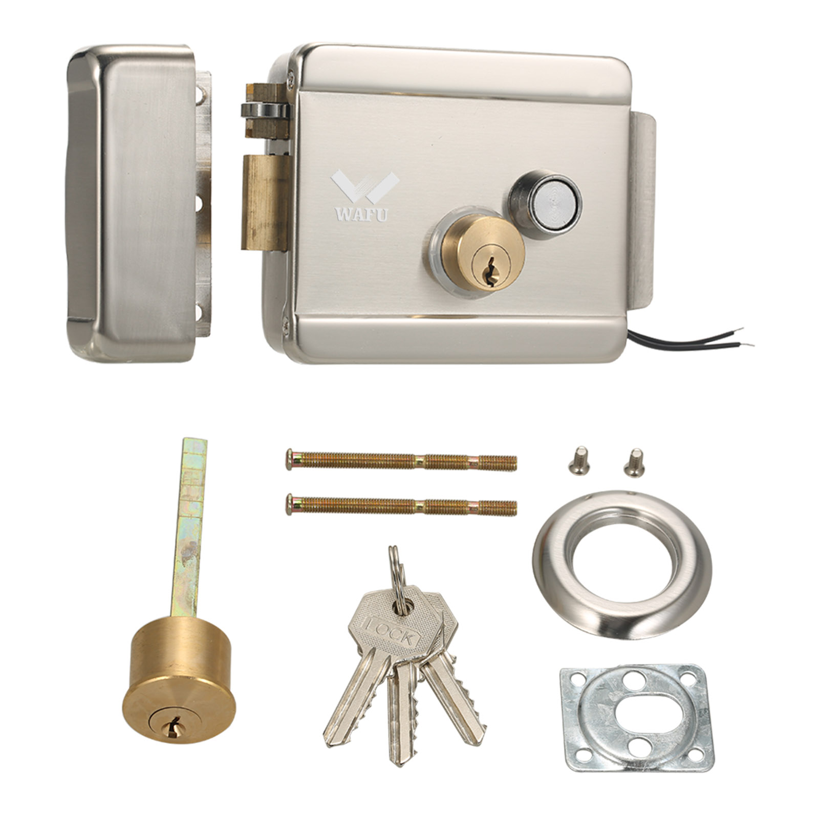 Home Security Deals - WAFU สมาร์ทประตูไฟฟ้าประตูล็อค Secure Electric METALLIC ล็อคประตูล็อคอิเล็กทรอนิกส์ควบคุมประตูสําหรับ