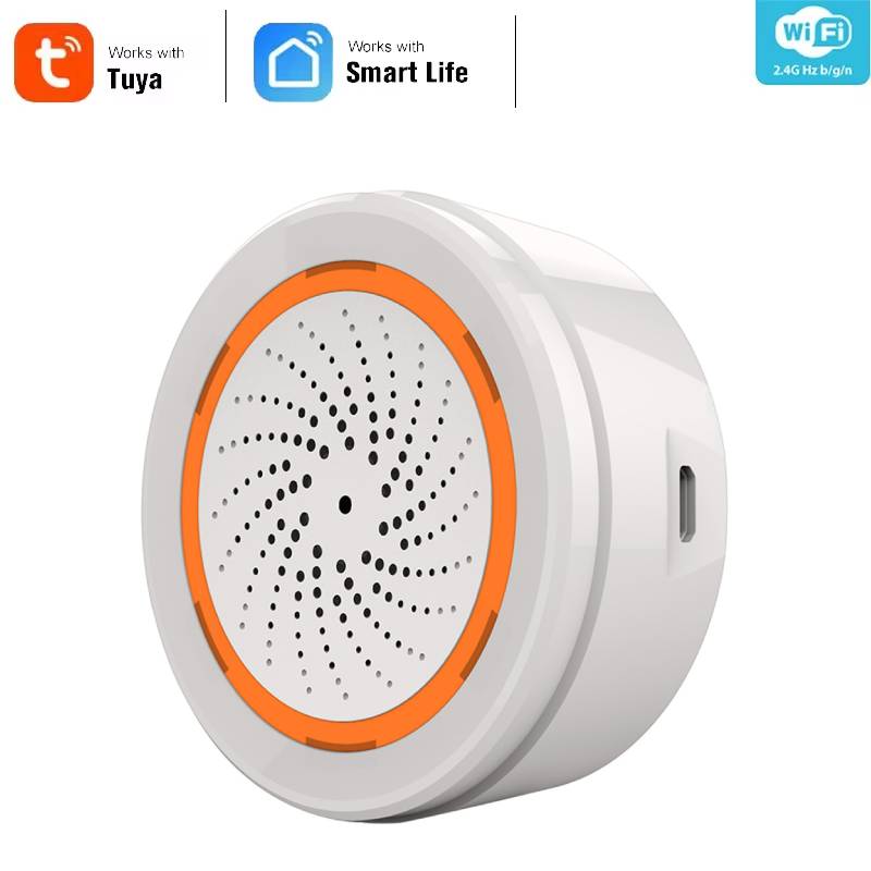 Home Security Deals - สัญญาณเตือนภัยอัจฉริยะ Tuya Zigbee เซ็นเซอร์เสียงและแสง สัญญาณเตือนภัยอัจฉริยะ 90dB