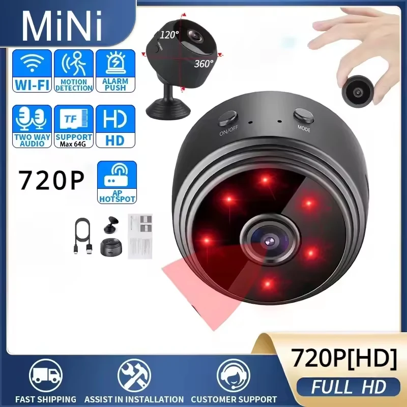 Home Security Recorder - กล้องไร้สายไวไฟ A9 มินิกล้องบันทึกวิดีโอ กล้องตรวจสอบความปลอดภัย ระบบรักษาความปลอดภัยบ้านอัจฉริยะ สำหรับเด็กทารก