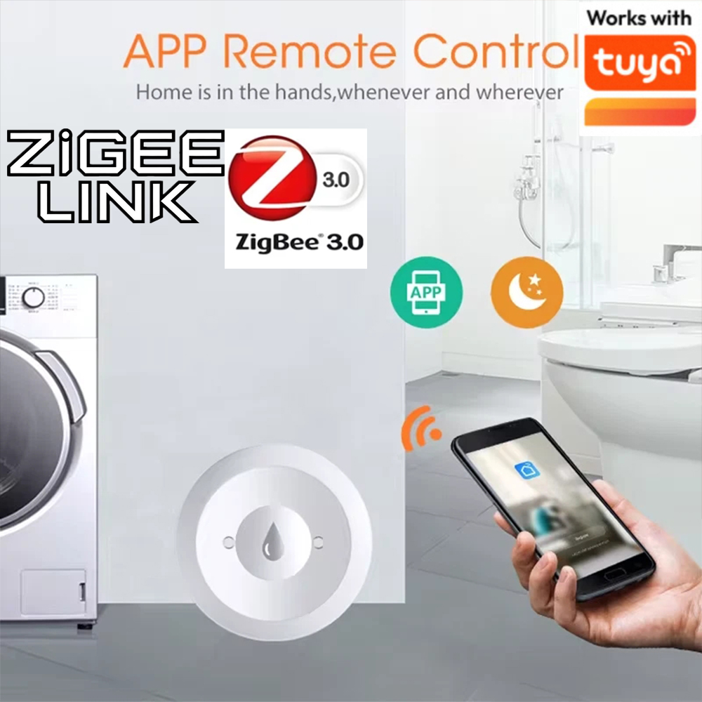Home Security Monitoring - สำหรับทูยา ซิกบี 3.0 เซ็นเซอร์ตรวจจับน้ำรั่วอัจฉริยะ เครื่องตรวจจับน้ำล้น ระบบเตือนภัยความปลอดภัย