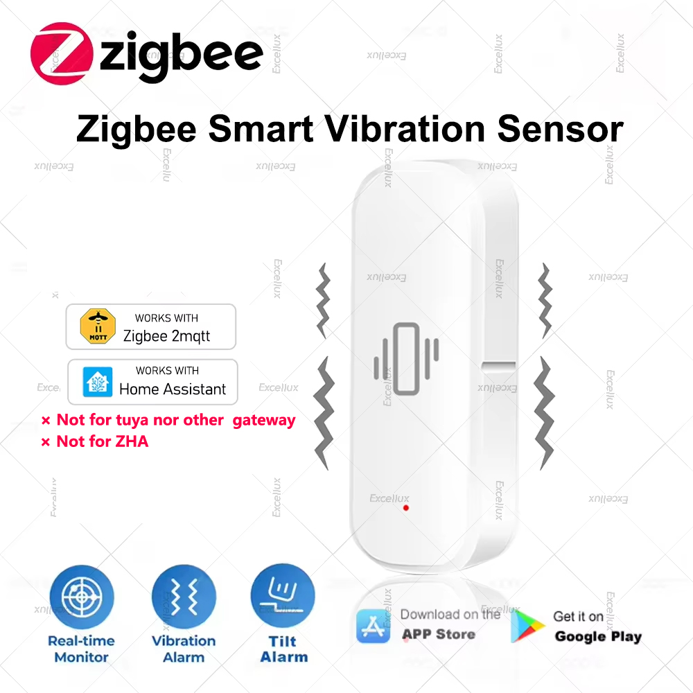 Home Security Monitoring - Zigbee สมาร์ทเซ็นเซอร์การสั่นสะเทือน Home Security Protection Real-time