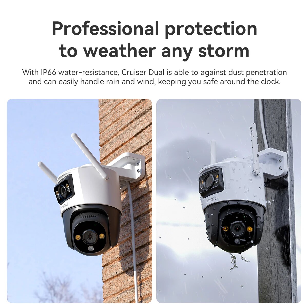 Home Security Tech - กล้องรักษาความปลอดภัย IMOU Outdoor PT - เลนส์คู่