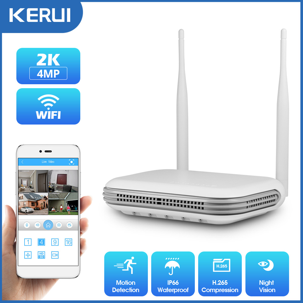 Home Security Monitoring - KERUI 2K 4MP กลางแจ้ง Full HD