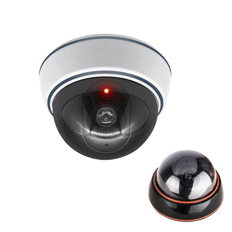 Home Security Tech - สร้างสรรค์สีดำ/สีขาวปลอมกล้องโดมจำลองแฟลช Led Dummy กล้องวงจรปิดกล้องวงจรปิดสำนักงานบ้านเสริมความปลอดภัยระบบ