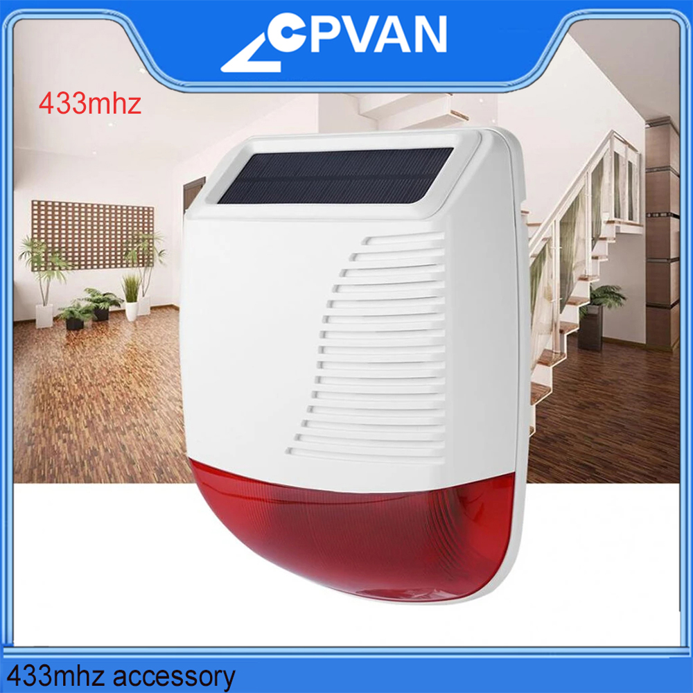 Home Security Siren - CPVAN ไซเรนไร้สายกลางแจ้ง 110dB เสียงสําหรับ Home Security