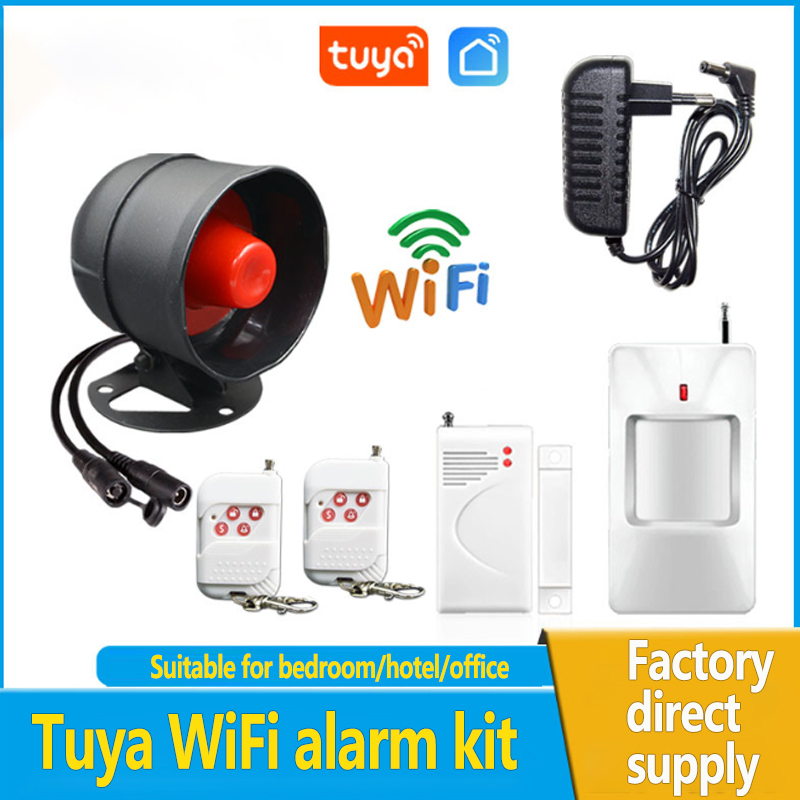 Home Security Siren - Tuya WiFi สัญญาณเตือนไซเรนอัจฉริยะ 110dB | สัญญาณเตือนความปลอดภัยไร้สายกันน้ํา