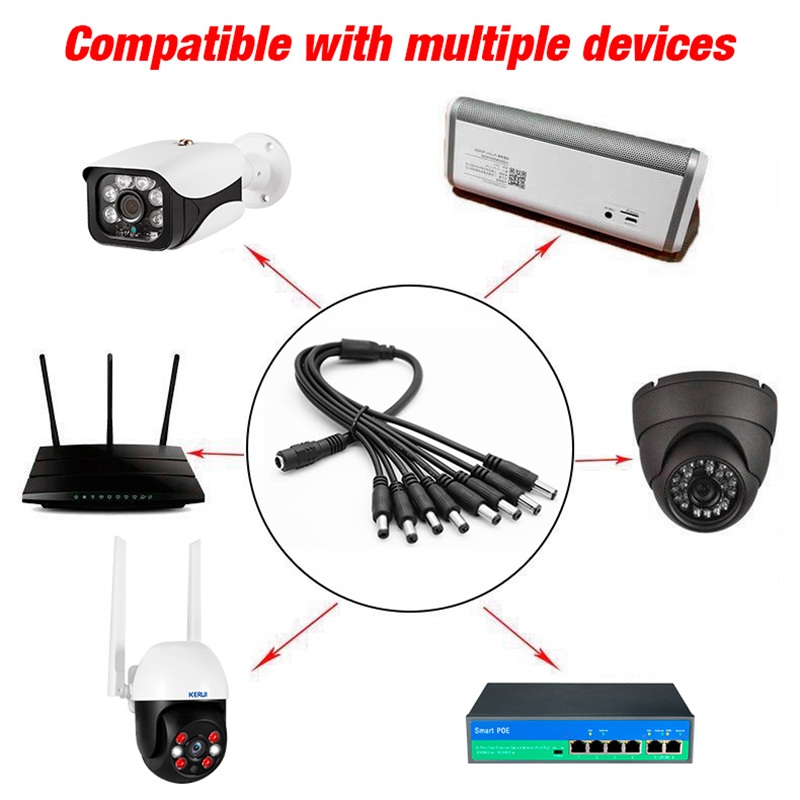 5.5x2.1 มม.1 หญิง 2 4 8 ชาย DC - Home Security Tech บทวิจารณ์และราคา