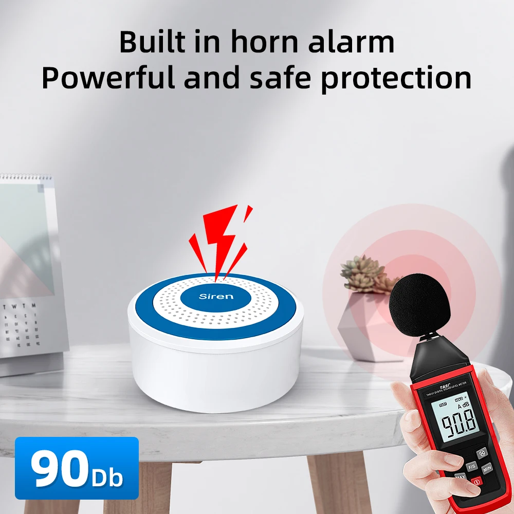 MULO Mini Alarm ไซเรนไร้สาย 43 - Home Security Deals บทวิจารณ์และราคา