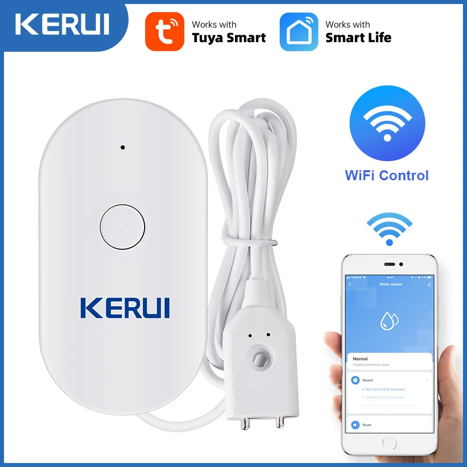 KERUI WiFi Water Sensor สมาร์ท - Home Security Monitoring บทวิจารณ์และราคา