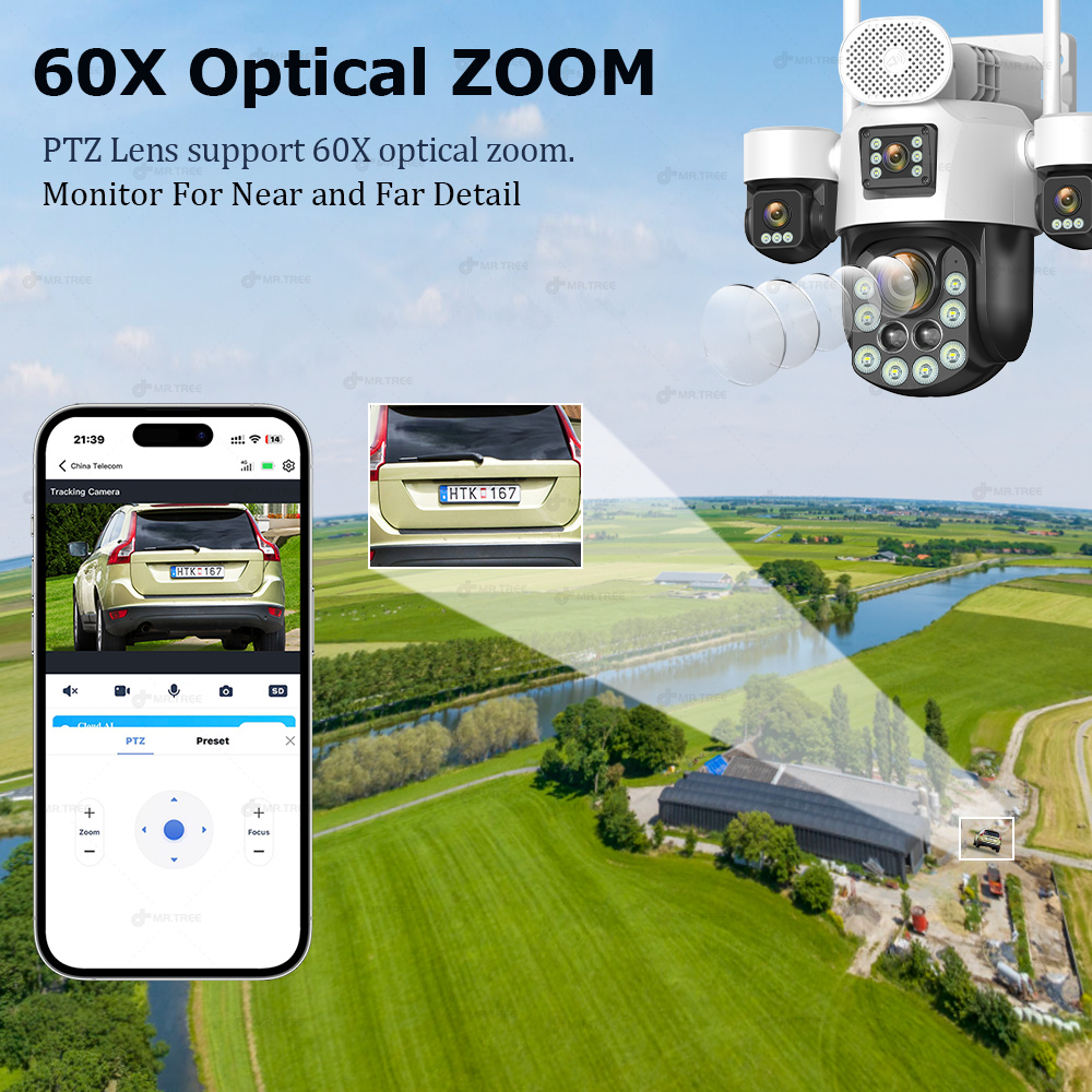 กล้องวงจรปิด AOV แบบสี่เลนส์ ส - Home Security Tech บทวิจารณ์และราคา