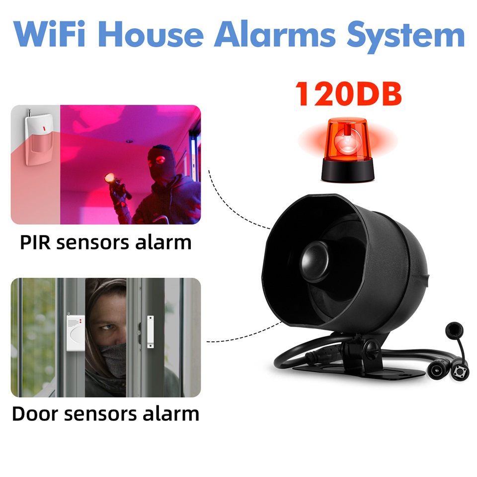 KERUI 120dB ระบบเตือนภัยไซเรน  - Home Security Diy บทวิจารณ์และราคา