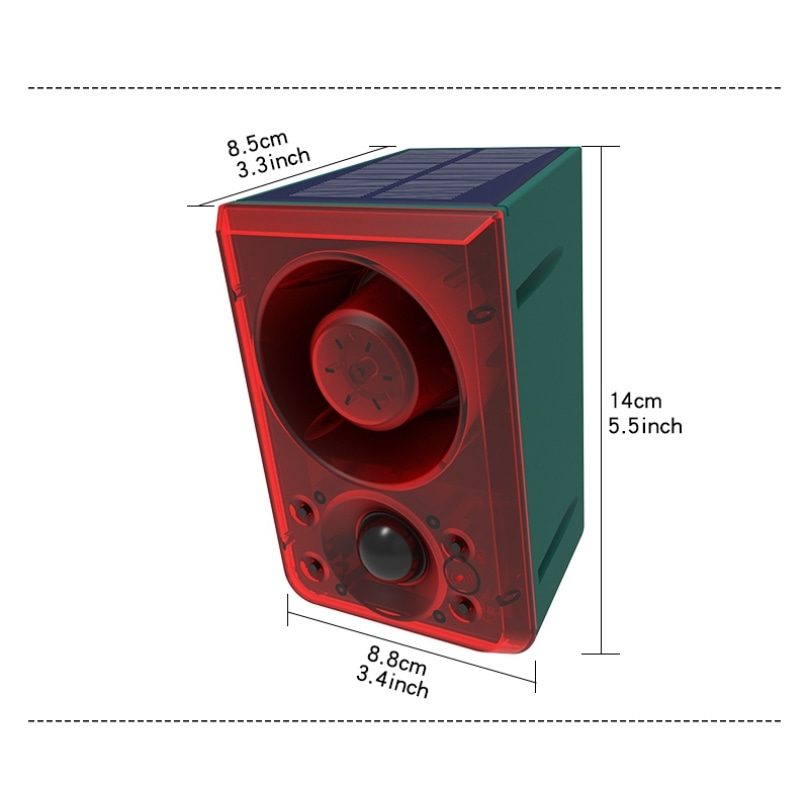 Outdoor Solar Motion Sensor Al - Home Security Siren บทวิจารณ์และราคา