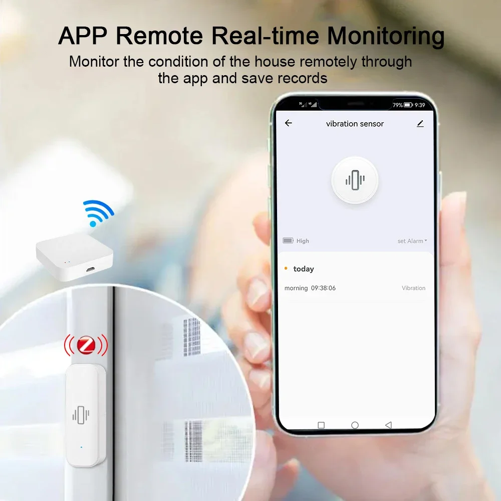 Tuya เซ็นเซอร์ตรวจจับการสั่นสะ - Home Security Monitoring บทวิจารณ์และราคา