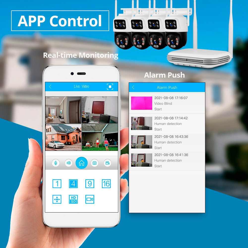KERUI 2K 4MP กลางแจ้ง Full HD  - Home Security Monitoring บทวิจารณ์และราคา