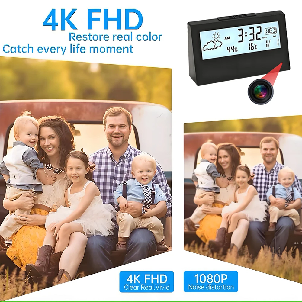 กล้องนาฬิกา WiFi 4K พร้อมระบบต - Home Security Recorder บทวิจารณ์และราคา