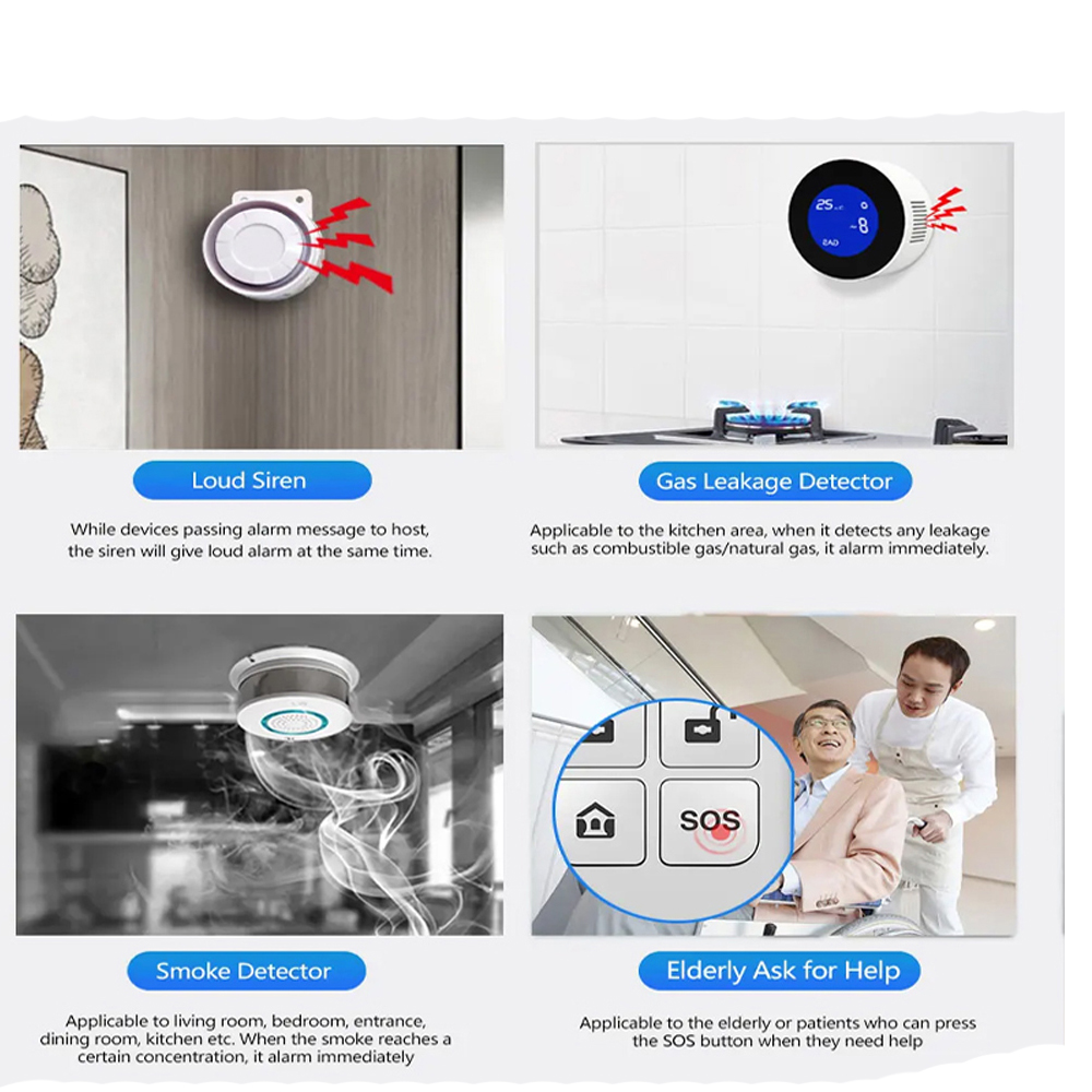 PGST 4G Tuya ระบบเตือนภัยบ้านอ - Home Security Diy บทวิจารณ์และราคา